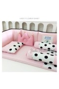 Baby Bumper Set - Polkadot Pink